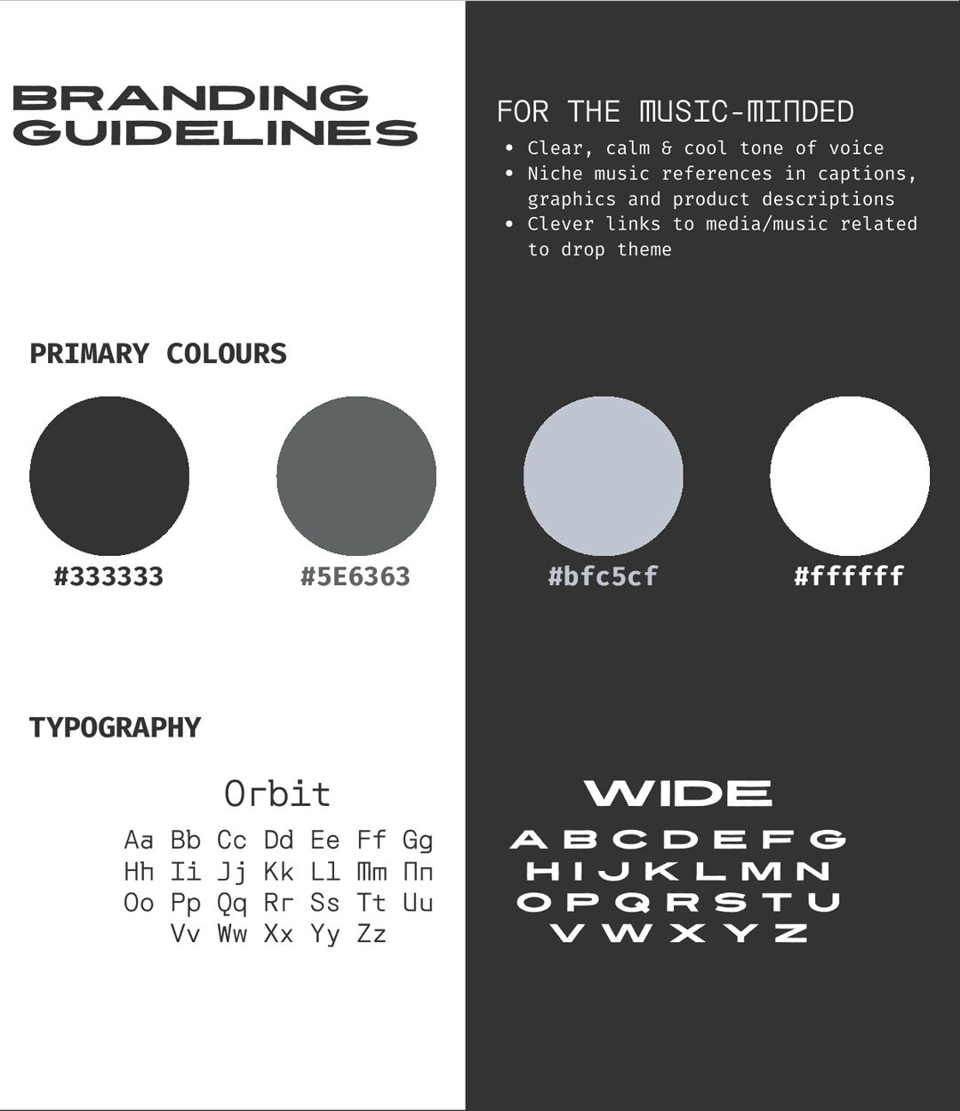 COZMCK branding guidelines sheet